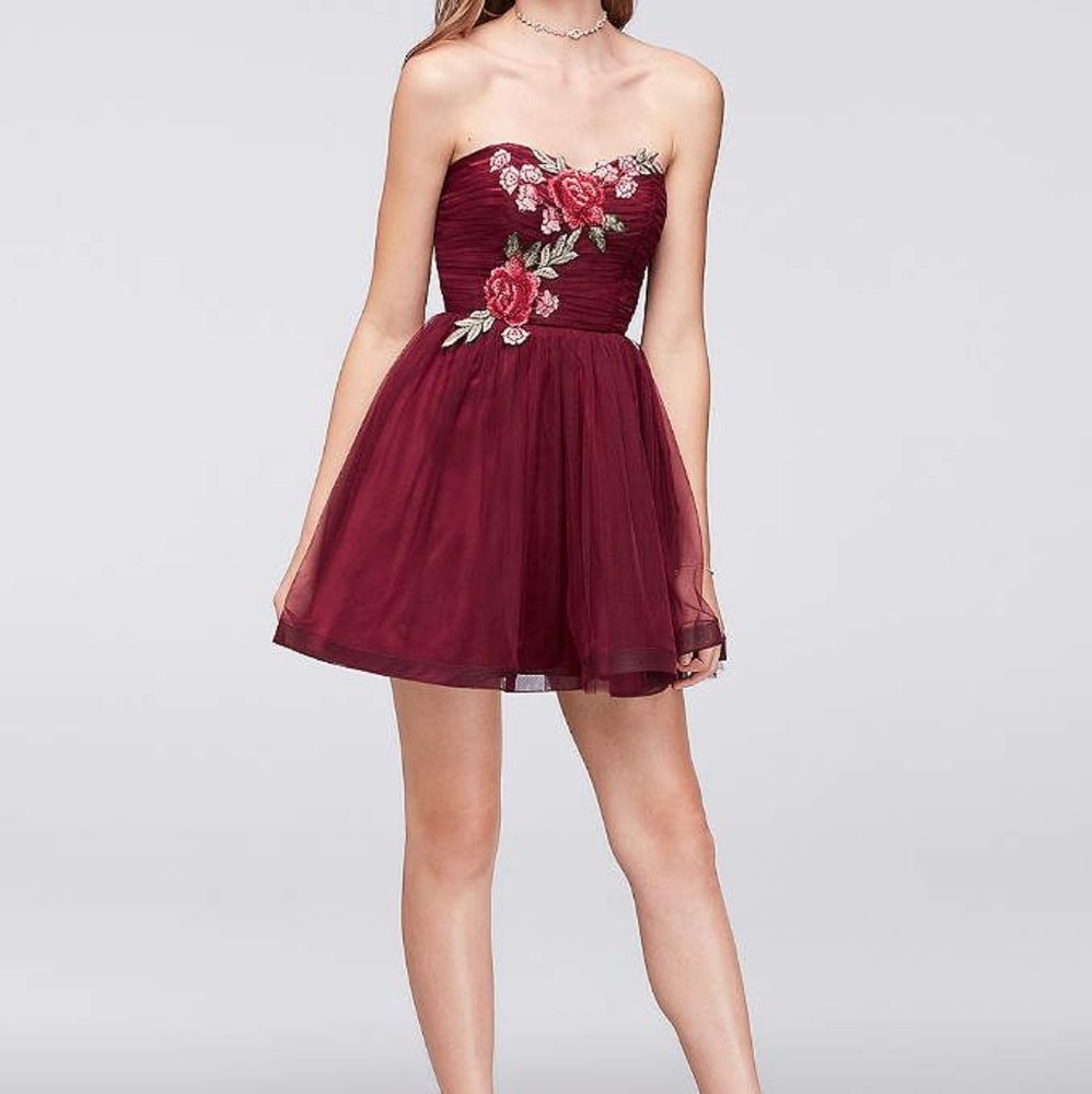 David's Bridal Strapless Dress